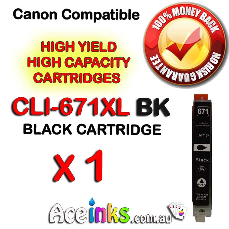Compatible Canon CLI-671XLBK BLACK